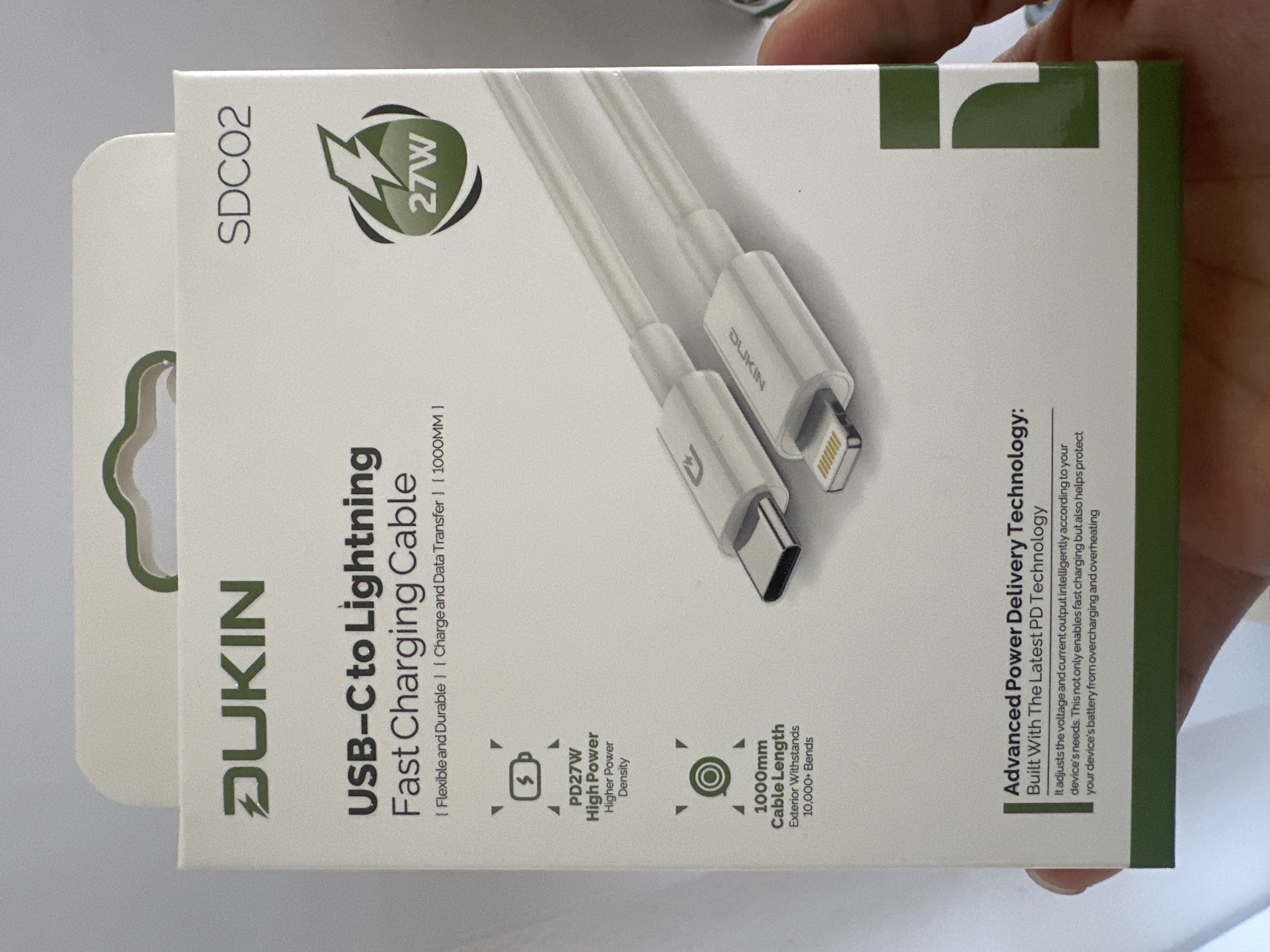 Cáp sạc dukin U-L 27W
